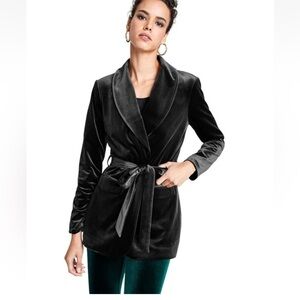 INC International Concepts Velvet Wrap Blazer